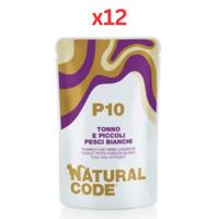 Natural Code Tuna & Whitebait Soft Jelly Wet Cat Food 70G (Pack of 12)