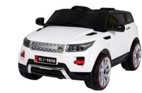 Megastar Ride On 12 V Range Rover Style Kids Car With Power Steering - White (UAE Delivery Only)