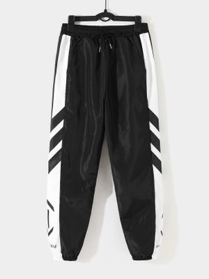 KOYYE Men Casual Color Block Print Cargo Pants KOYYE Men Casual Color Block Print Cargo Pants
