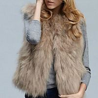 Women's Vest Daily Winter Regular Coat V Neck Regular Fit Streetwear Jacket Sleeveless Solid Colored Stylish Camel White / Plus Size miniinthebox - thumbnail