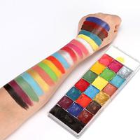 20 Color Oily Face Painting Tray Human Body Painting Stage Makeup Facial Painting Makeup Tray Lightinthebox