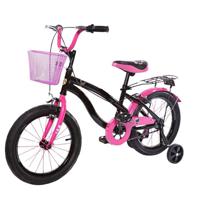 Megastar Fox 12-Caty Girls Bike with training wheels blackpink (3-5 Years)