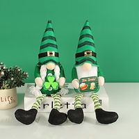 St. Patrick's Day Striped Long-Legged Doll Decoration - Irish Festival Faceless Doll Puppet for Display in Windows or Showcases Lightinthebox