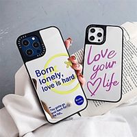 Phone Case For Apple Back Cover iPhone 12 Pro Max 11 SE 2020 X XR XS Max 8 7 6 Shockproof Dustproof Mirror Word / Phrase TPU miniinthebox - thumbnail