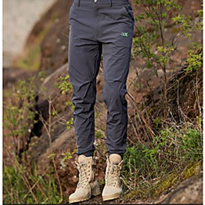 Men's Hiking Pants Trousers Solid Color Summer Outdoor Multi-Pockets Quick Dry Zipper Pocket Breathable Nylon Pants  Trousers Dark Grey Army Green Black Khaki Dark Navy Hunting Fishing Camping Lightinthebox
