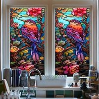 Colorful Window Stickers Stained Glass Electrostatic Removable Window Privacy Stained Decorative Film for Home Office miniinthebox