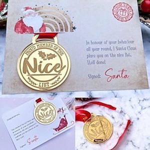 Christmas Decorative Creative Greeting Card Xmas Badge Christmas Greeting Cards Gifts Personalized Of Honor From Santa For Kids Great Gifts Purchase Gift for Someone Lightinthebox