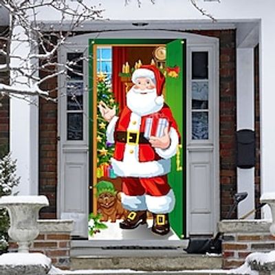 Christmas 3D Stickers Waterproof Door Stickers Xmas Door Mural Peel Self Adhesive Wallpaper PVC Sticker Removable Wall Decal for Home Office Decoration miniinthebox Christmas 3D Stickers Waterproof Door Stickers Xmas Door Mural Peel Self Adhesive Wallpaper PVC Sticker Removable Wall Decal for Home Office Decoration miniinthebox
