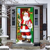 Christmas 3D Stickers Waterproof Door Stickers Xmas Door Mural Peel Self Adhesive Wallpaper PVC Sticker Removable Wall Decal for Home Office Decoration miniinthebox - thumbnail