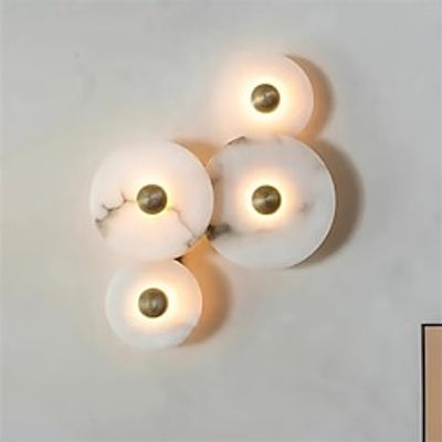 LED Wall Sconce Lamp Marble 15/20/25/30/35cm Circle Design Minimalist Wall Mount Light Lighting Fixture Indoor Lights for Living Room Bedroom 110-240V miniinthebox