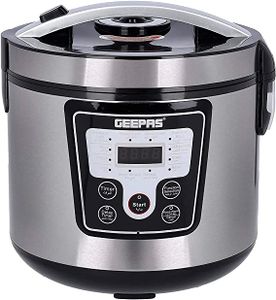 Geepas 700W 12 in 1 Electric Pressure Cooker-(Silver)-(GMC35031)