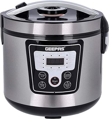 Geepas 700W 12 in 1 Electric Pressure Cooker-(Silver)-(GMC35031)