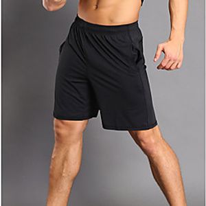 Men's Running Shorts Athletic Bottoms Elastic Waistband Zipper Pocket Spandex Summer Fitness Gym Workout Running Jogging Exercise Moisture Wicking Quick Dry Breathable Normal Sport Solid Colored Lightinthebox