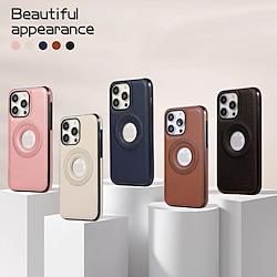 Phone Case For iPhone 15 Pro Max iPhone 14 13 12 11 Pro Max Plus Back Cover Support Wireless Charging Shockproof Retro TPU PU Leather Lightinthebox