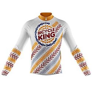 21Grams Men's Long Sleeve Cycling Jersey Spandex White Gear Bike Top Mountain Bike MTB Road Bike Cycling Quick Dry Moisture Wicking Sports Clothing Apparel  Athleisure Lightinthebox