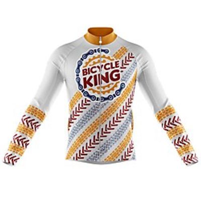 21Grams Men's Long Sleeve Cycling Jersey Spandex White Gear Bike Top Mountain Bike MTB Road Bike Cycling Quick Dry Moisture Wicking Sports Clothing Apparel  Athleisure Lightinthebox