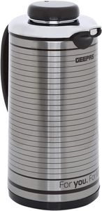 Geepas Stainless Steel Hot and Cold Glass Inner Pot Vacuum Flask-(Silver)-(GVF5258)