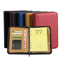 Leather Zipper Notebook With A Calculator - thumbnail