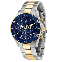 Maserati Competizione 43mm Chr Blue Dial Br SS+YG Men's Watch - R8873600006