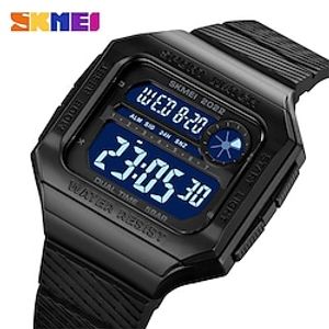 SKMEI Unisex Digital Watch Sports Fashion Casual Wristwatch Luminous Stopwatch Alarm Clock Dual Display Silicone Strap Watch miniinthebox