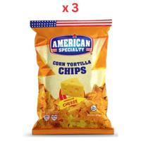 American Specialty Corn Tortilla Chips - American Cheese 200g Pack Of 3