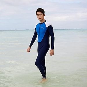 Women's Rash Guard Dive Skin Suit UV Sun Protection UPF50 Breathable Long Sleeve Bathing Suit Swimsuit Front Zip Swimming Diving Surfing Snorkeling Patchwork Summer / Quick Dry / Lightweight / Beach miniinthebox