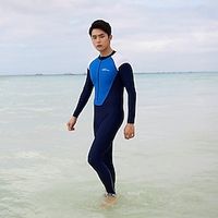 Women's Rash Guard Dive Skin Suit UV Sun Protection UPF50 Breathable Long Sleeve Bathing Suit Swimsuit Front Zip Swimming Diving Surfing Snorkeling Patchwork Summer / Quick Dry / Lightweight / Beach miniinthebox - thumbnail