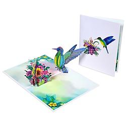 Artisanal Blue Hummingbird 3D Greeting Card Mother's Day Gift Exquisitely Handcrafted Paper Sculpture Gift Ideal for Birthdays and Beyond Lightinthebox