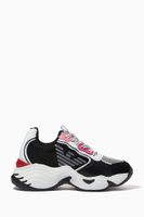 Chunky Sneakers in Faux Leather & Mesh Chunky Sneakers in Faux Leather & Mesh