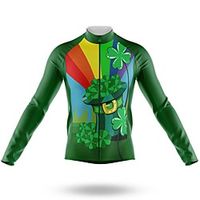 21Grams Men's Long Sleeve Cycling Jersey Spandex Green Bike Top Mountain Bike MTB Road Bike Cycling Quick Dry Moisture Wicking Sports Clothing Apparel  Stretchy  Athleisure Lightinthebox - thumbnail