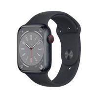 Apple Watch Series 8 GPS+ Cellular 41mm Midnight Aluminium Case with Midnight Sport Band - Regular (MNHV3AE/A)