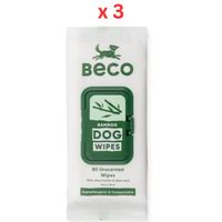 Beco Bamboo Unscented Dog Wipes (Pack of 3)