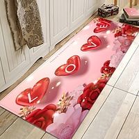Valentine's Day Heart Area Rug Kitchen Mat Non-Slip Oil Proof Floor Mat Rug Indoor Outdoor Mat Bedroom Decor Bathroom Mat Entrance Rug Door Mat miniinthebox