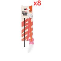 FOFOS Cat Teaser Wand Cat Toy Assorted Colors (Pack Of 8)