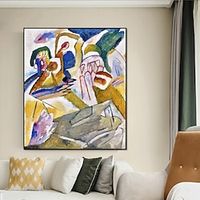 Handmade Oil Painting Canvas Wall Art Decoration Wassily Kandinsky Abstract Improvisation for Home Decor Rolled Frameless Unstretched Painting miniinthebox