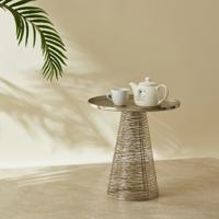Metal Top Accent Table