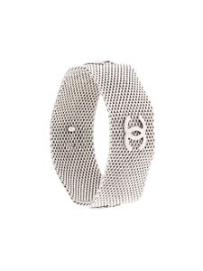 Chanel Pre-Owned 1996 CC mesh panel bracelet - SILVER