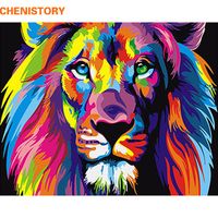 Colorful Lion DIY Digital Painting By Number