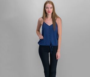 Juniors Tie-Front Cami Tank Top  Navy