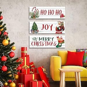 Christmas Woo Wall Art Metal Wall Decor Sign Plaque Bedroom Ornaments For Home Wedding Indoor Outdoor Christmas Gifts miniinthebox