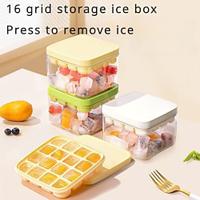 16-Grid Covered Ice Cube Tray - Easy-to-Detach Silicone Ice Cream Mold with Lid - Lolly Food-Grade Mold for Desserts, Kitchen Tool for Making Ice Cream Bars and Frozen Treats Lightinthebox