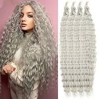 30 Inch Deep Wave Twist Crochet Hair Natural Synthetic Braid Hair With Afro Curls Ombre Braiding Hair Extensions For Women miniinthebox - thumbnail