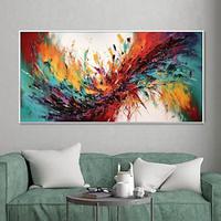 Hand Abstract Minimalist Collision Color Decor Oil Painting Modern Geometric Pattern Texture Wall Art Original Unique Chaos Design Creative No Frame Lightinthebox