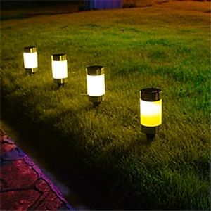 2pcs Solar Mini Pathway Lights Outdoor Garden Lights Ground Plug Led Garden Lamp Super Bright Solar Plastic Lawn Lamp Garden Landscape Lamp Lightinthebox