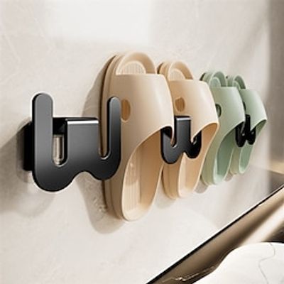 3Pcs Wall Mounted Slippers Storage Rack Drying Shoe Hanger Rack Without Drilling Lightinthebox