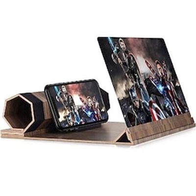 12 inch  Screen Magnifier for Smartphone – Mobile Phone 3D Magnifier Projector Screen for Movies, Videos, and Gaming – Foldable Phone Stand with Screen Amplifier – Compatible with All Smartphones miniinthebox