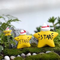 Micro Yellow Star Landscape Resin Potted Plant Microlandschaft Garden DIY Ornaments - thumbnail