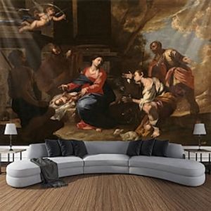 Baroque Art Classicism Religious Art Hanging Tapestry Wall Art Large Tapestry Mural Decor Photograph Backdrop Blanket Curtain Home Bedroom Living Room Decoration Lightinthebox