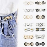 Metal Lotus Bead Buckle DIY Crafts Retro Dress Button Buckle Clothing Sewing Accessories Waist Button Adjustable Buckle Lightinthebox - thumbnail