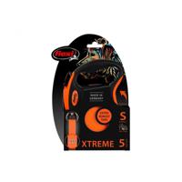 Flexi Xtreme S Tape Cat/Dog Leash 5M - Black/ Orange